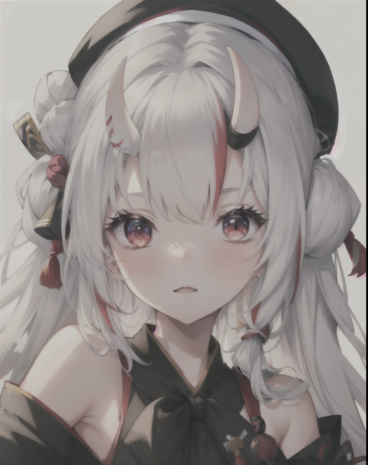 Anime girl with a sword and hat, onmyoji portrait, The Detailed Art of the Onmyoji, onmyoji, From the Azur Lane video game, White-haired God, Katana Zero video game characters, Azur Lane Style, Gap Moe Yandere grimdark, Gap Moe Yandere, Artistic rendering of Reimu Hakurei, April Rendering