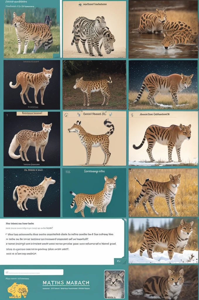 Create a title for your 3rd quarter math notebook with an animal theme