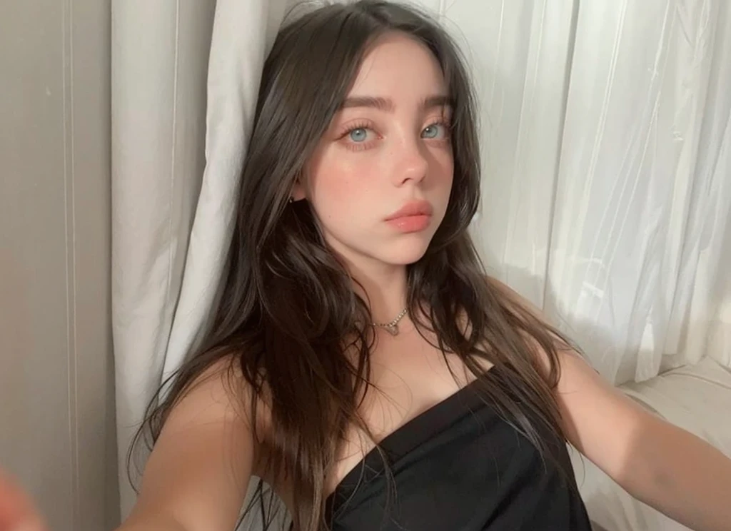 Billie eilish ocean eyes lindo cabelo preto