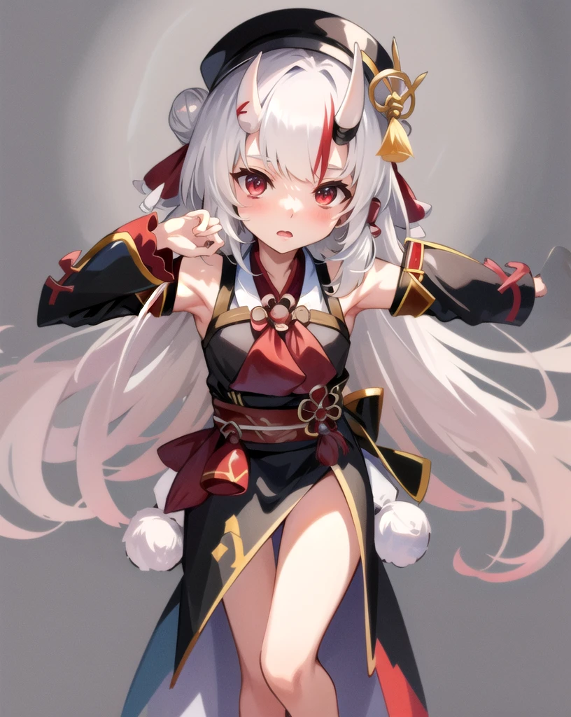 Anime girl with a sword and hat, onmyoji portrait, The Detailed Art of