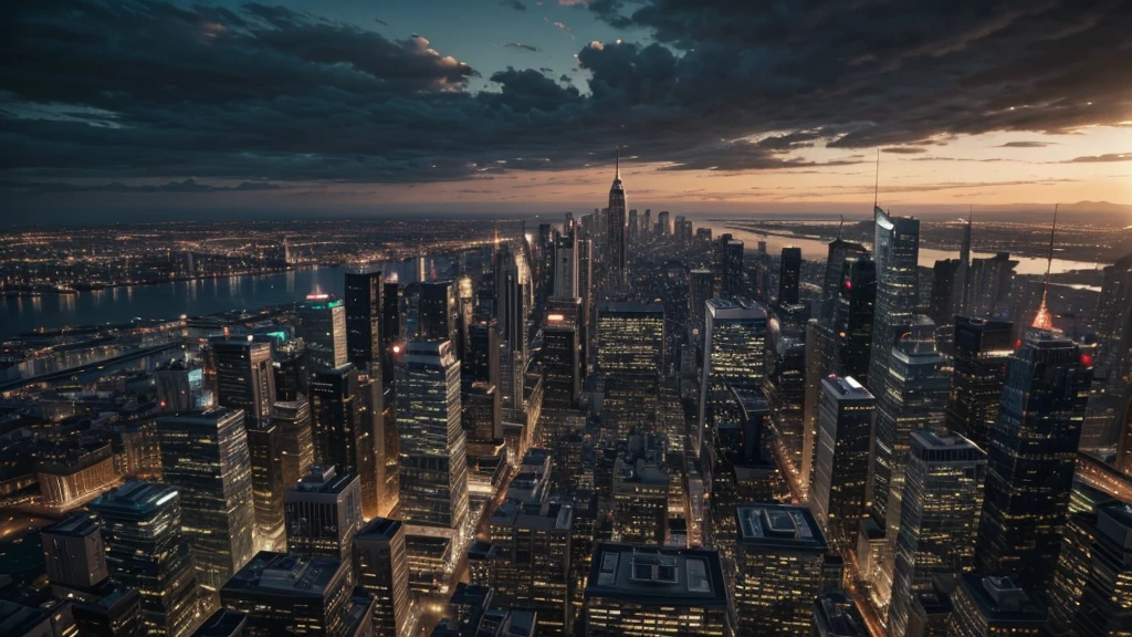 Realistic, wide shot of a cityscape with the mysterious sound reverberating, people in various states of confusion and fear, detailed scenery, soft lighting, intense atmosphere.