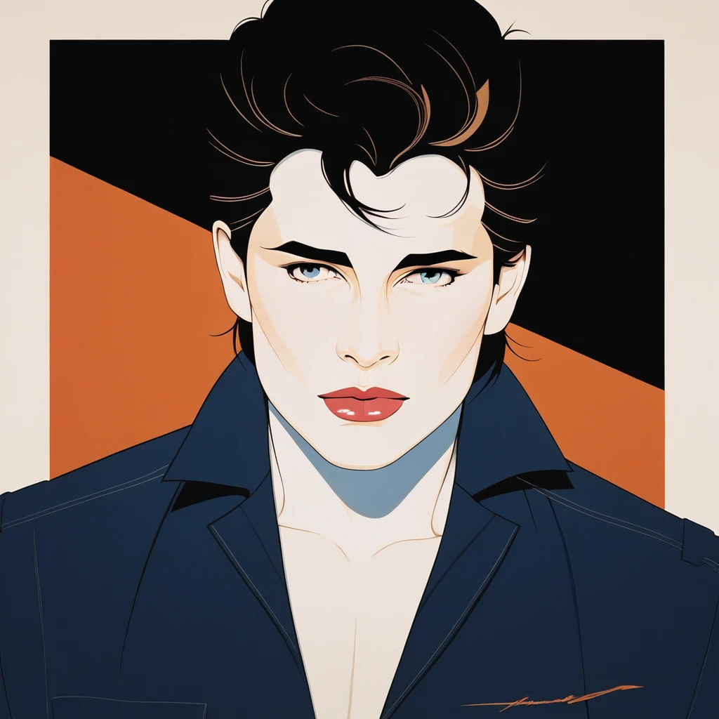 Michael Jackson with totally perfect beautiful face, with white skin, music album cover model style, 80s flat vector fashon art, 8k.