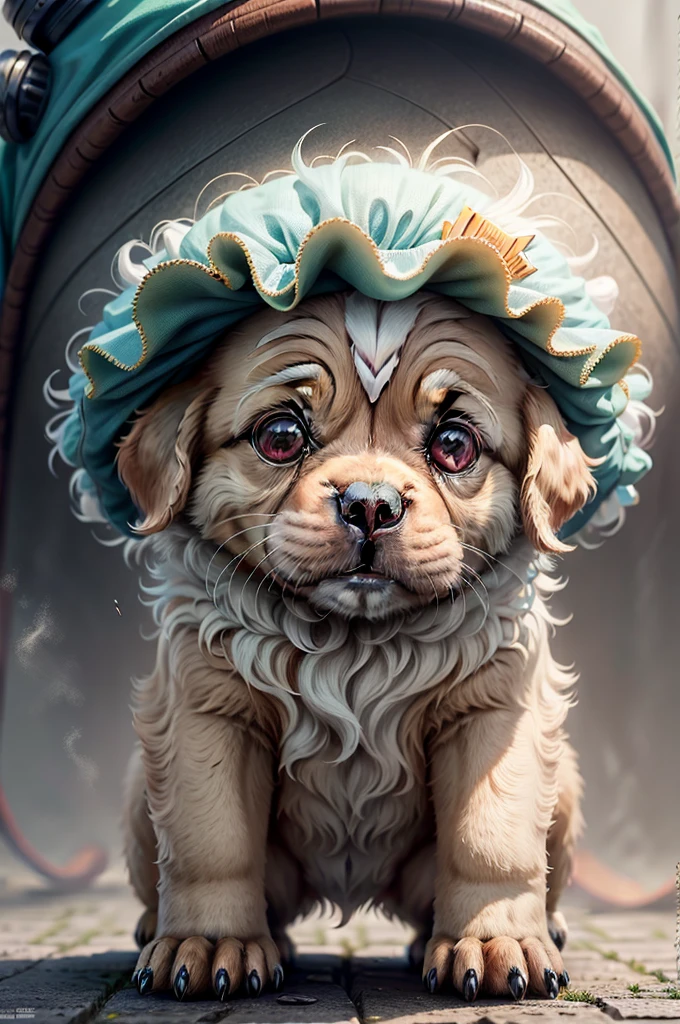 crée moi un chiot tres mignon avec un air triste surr plusieur situation