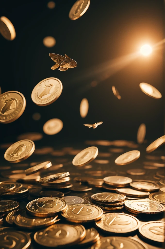 Coins fly from your fingers