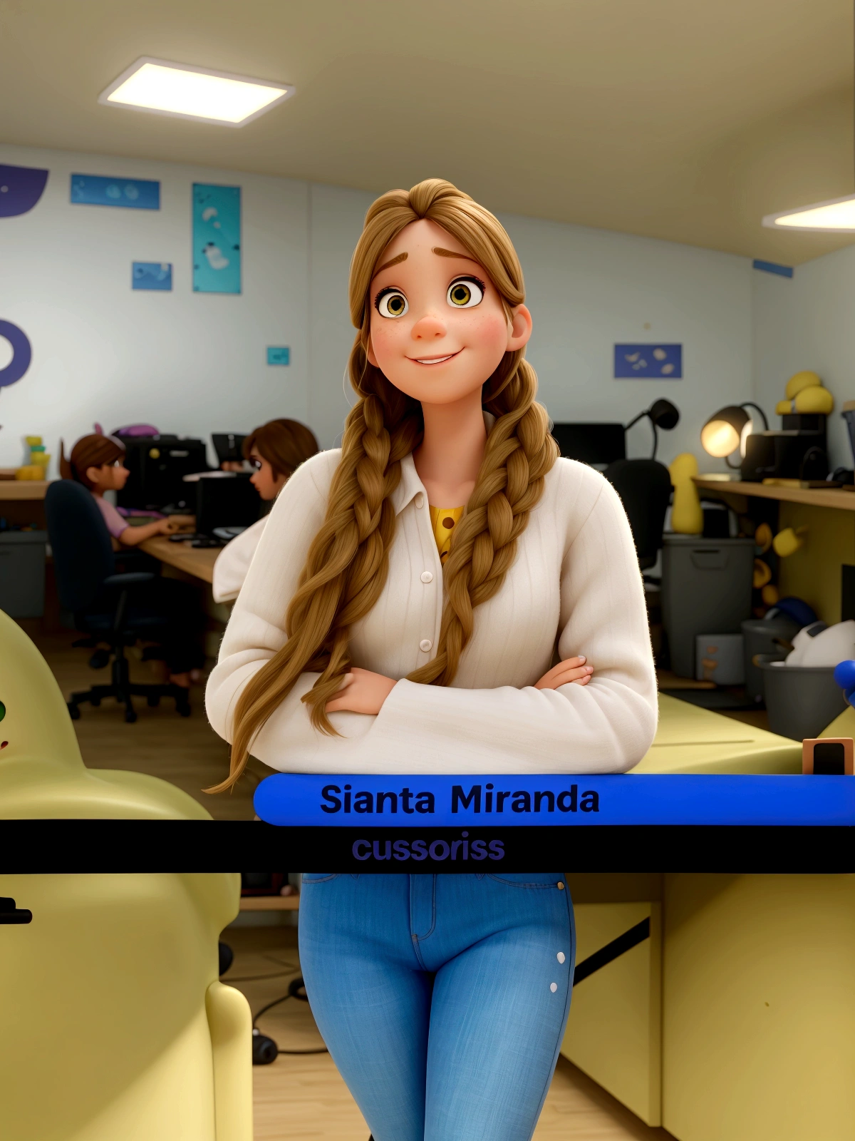 A girl styled as a Pixar character