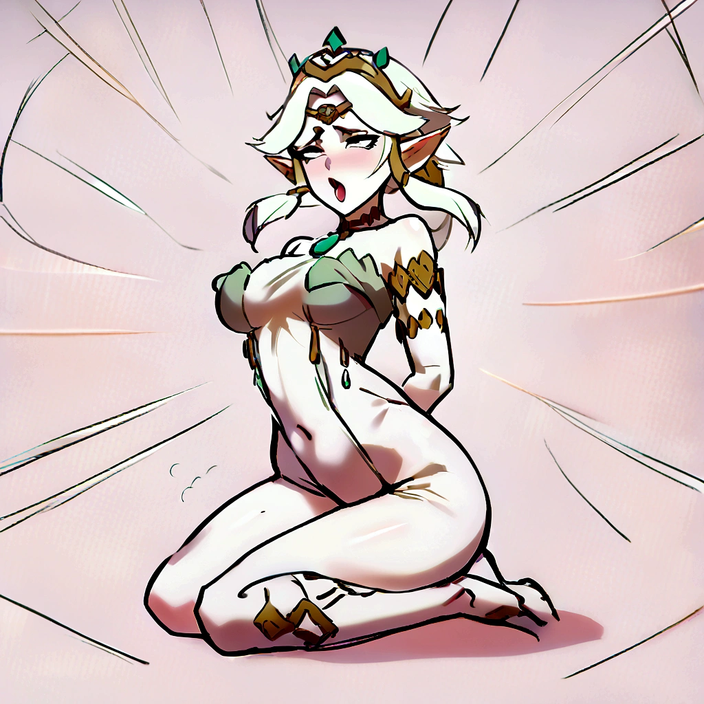 Princess Zelda doing ahegao