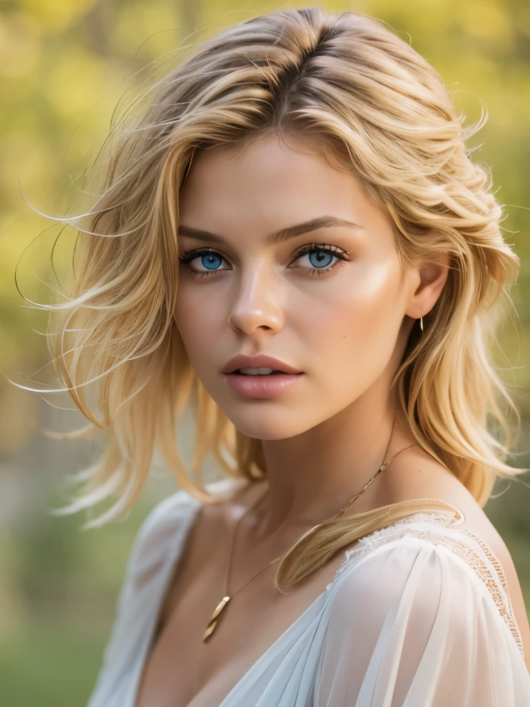 (masterpiece. UHD. Photorealistic) medium full shot. an ultra hot gorgeous European woman.age 23. portrait (Michelle pfeiffer: 0.2), (Jennyfer Lawrence 0.4) blonde hair.