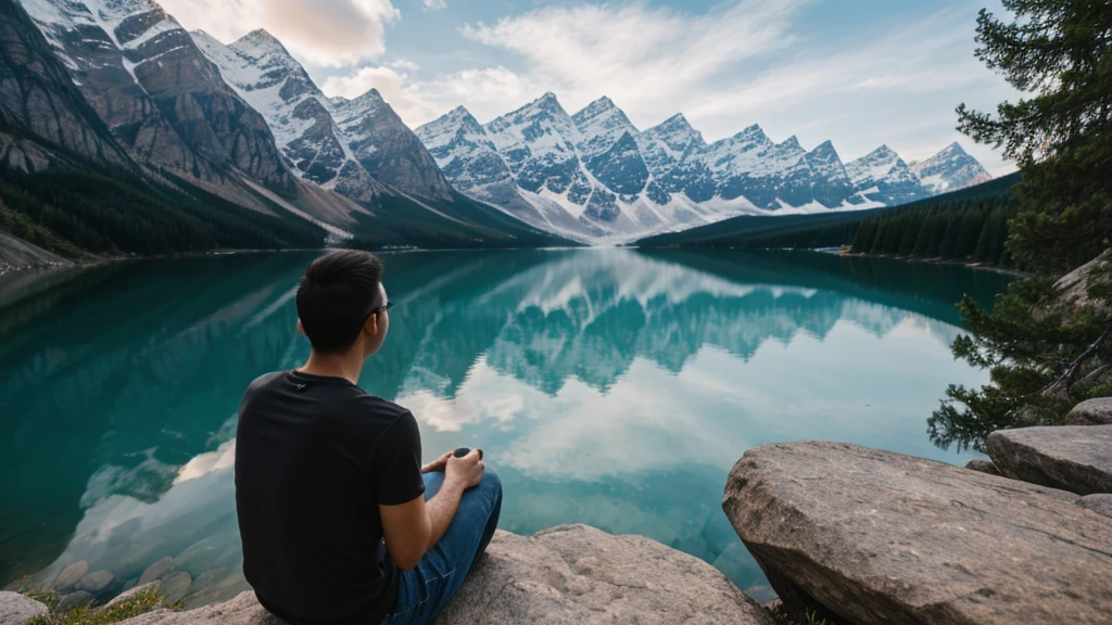 God looking and admiring Creation, ultrarealistic, 4k