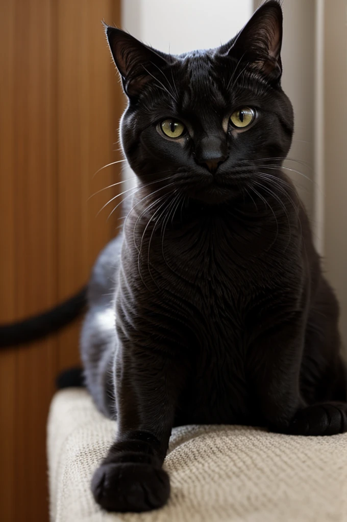 Un chat noir médecin 