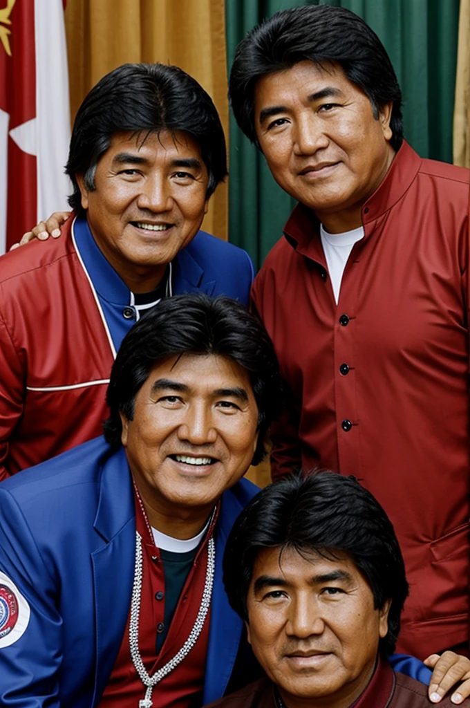 Elonk with Evo Morales 