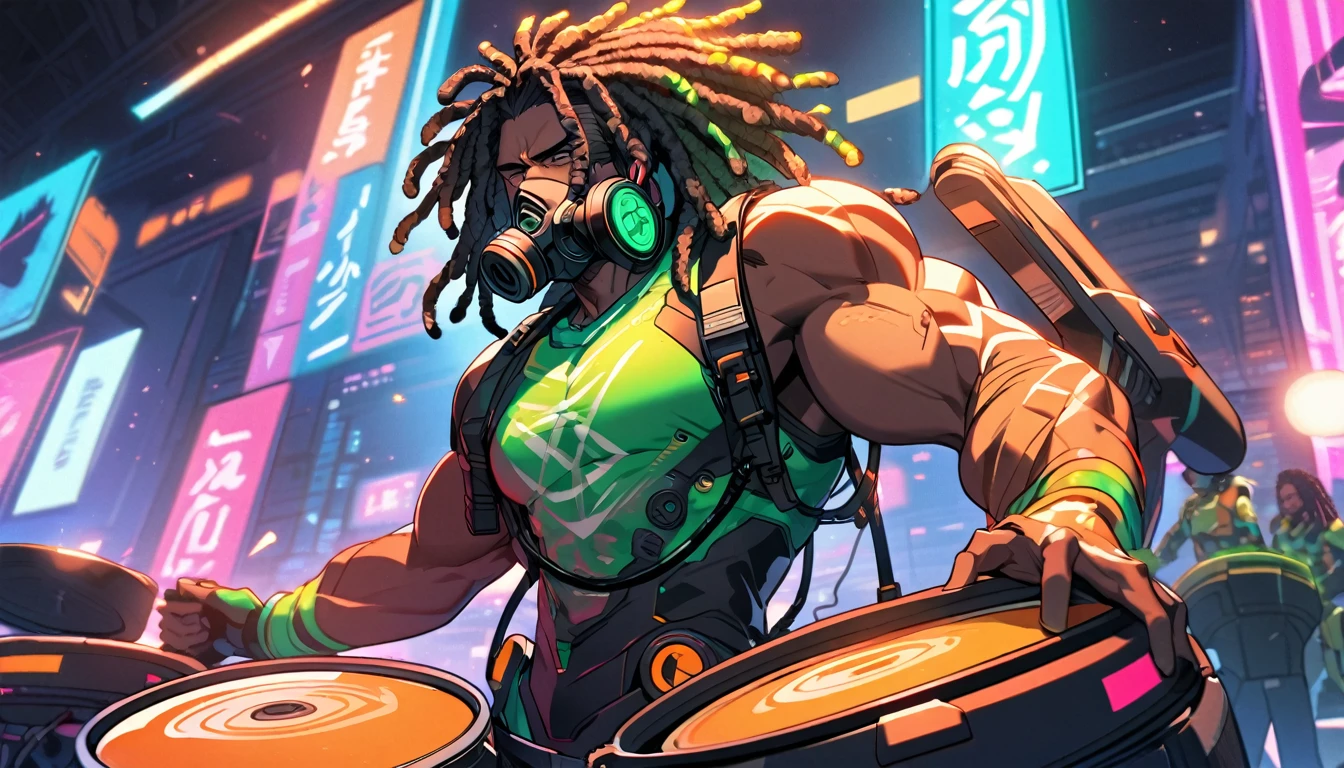 a DJ, uma Deejay, pergaminho, Tetalhes Oriental, Chinese style drawing ,