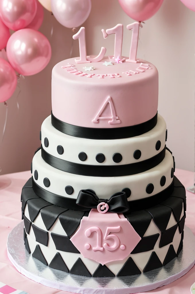 Asthetic 15th birthday cakes for girls