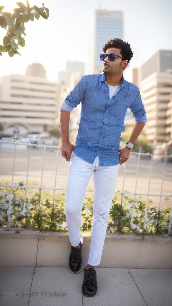 arafed man in a white shirt and blue jeans standing on a sidewalk, with a cool pose, casual photography, full body photogenic shot, candid picture, cool pose, with lovely look, full body picture, stylish pose, casual pose, with accurate face, taken with sony alpha 9, very artistic pose, wearing casual clothing, wearing in shirt, mohamed chahin style