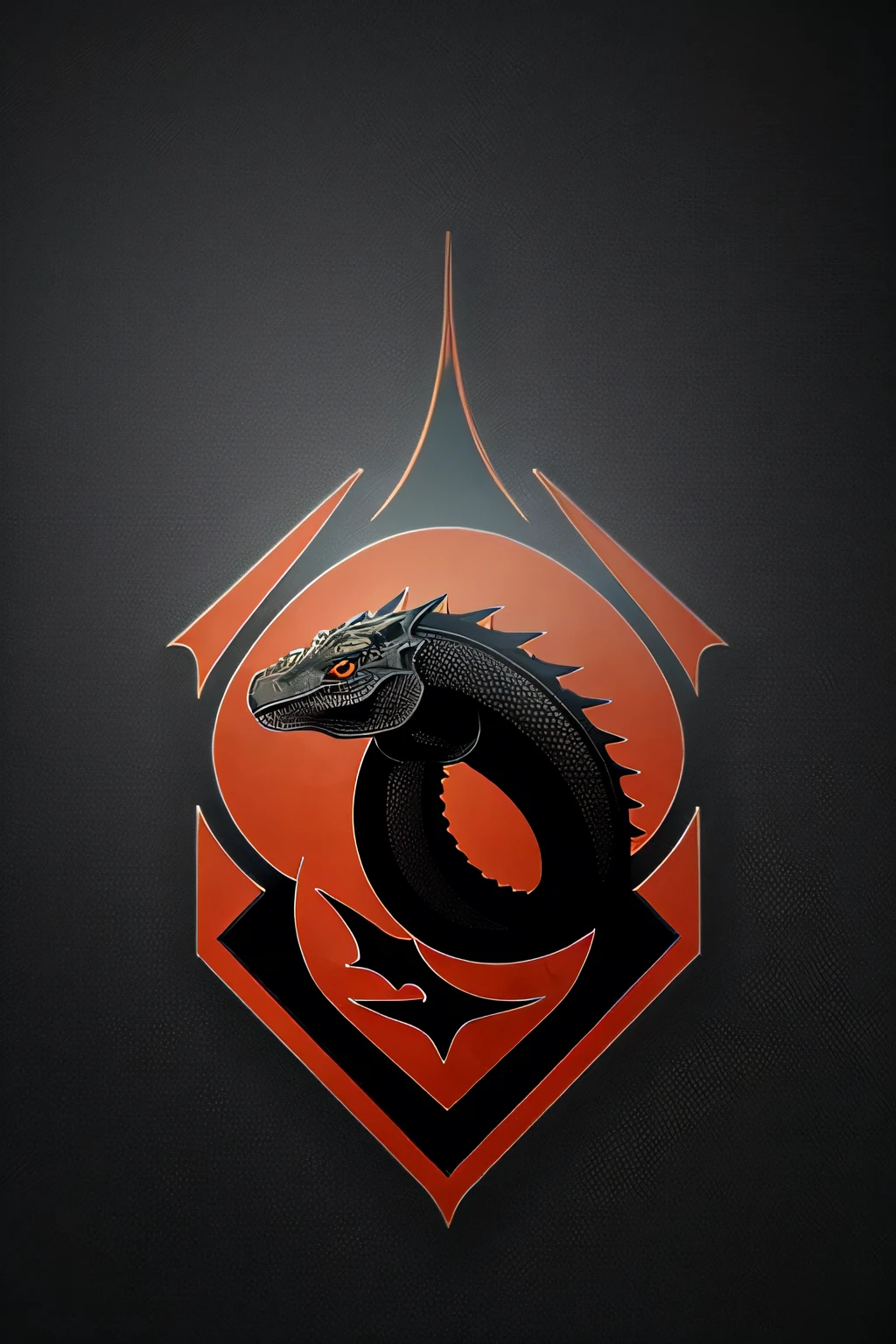 Black komodo dragon style design for logo