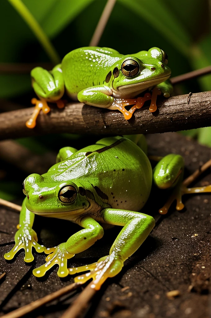 Image of the transparent frog with its organs visible