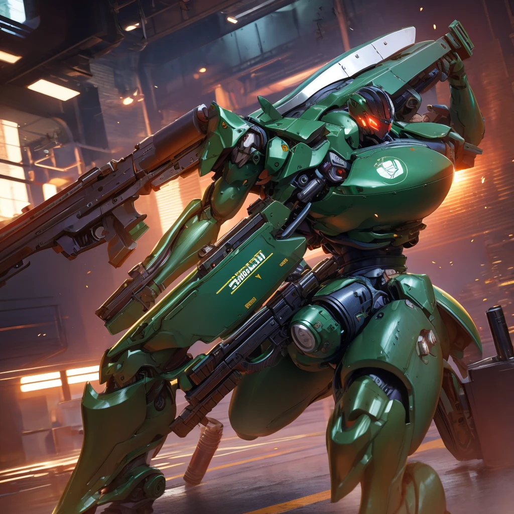 Biological mech holding a shotgun. He carried a sawed-off shotgun and a heavy-caliber pistol.. The twig-like thrusters on its back.(A more rounded and smooth body shape, Green shield: 1.5).  extremely detaild, 4k UHD, HDR, naturallight, cinematic lighting, masterpiece-anatomy-perfect, ultra hd, Space Combat, battlefield, raw photo, metallic, professional, ultra-fine painting, perfect body proportions, anatomically correct, real texture material, Anti-aliasing, THAI, SSAO, Post processing, Post Production, Tone Mapping, cgi, VFX, SFX, Hyper maximalist, volumetric, ultra photorealultra-detailed intricate details.