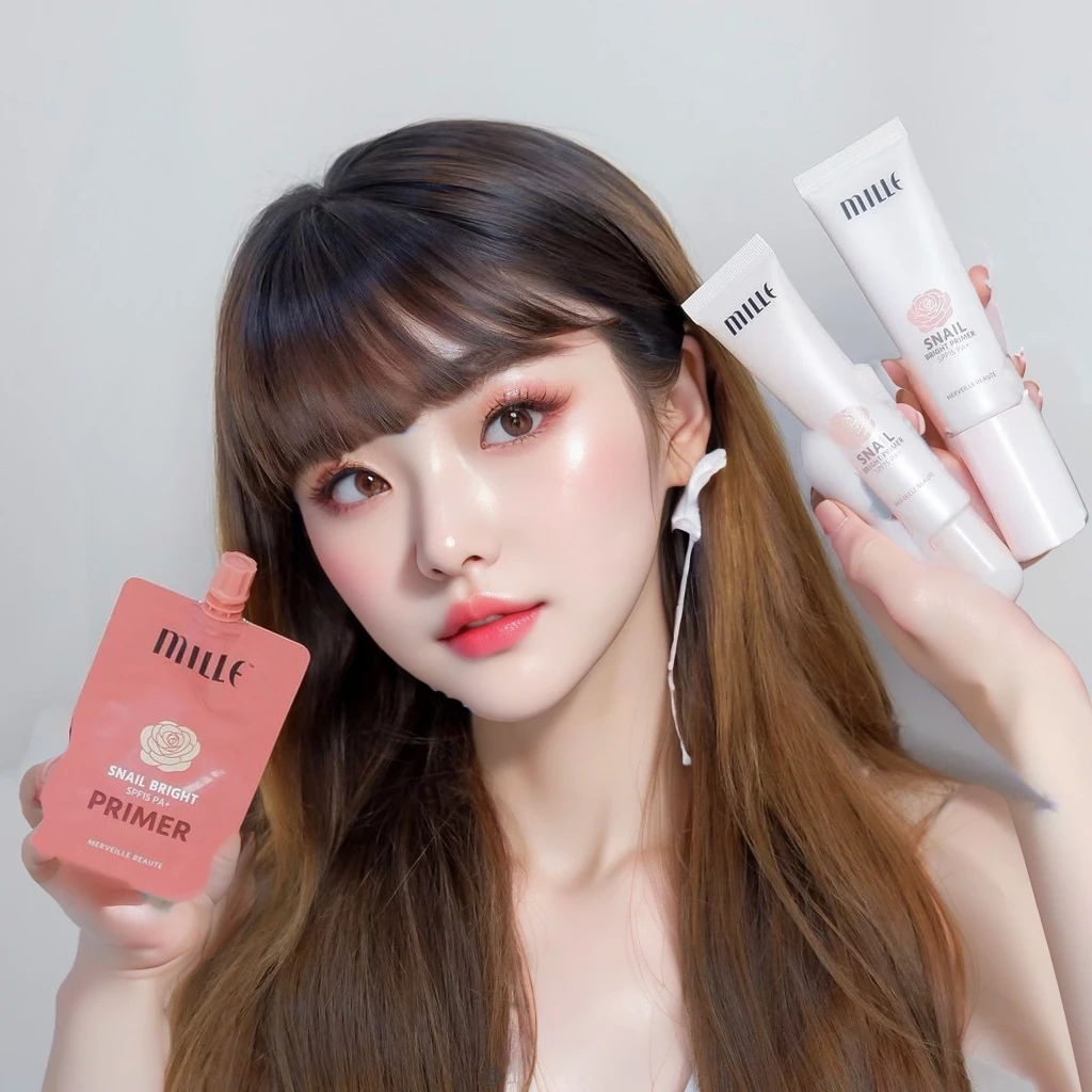 there is a woman holding a bottle of lotion and a bottle of lotion, milky white skin, popular south korean makeup, popular korean makeup, 8k)), makeup, male!!, product shot, huleeb, 🤬 🤮 💕 🎀, skincare, lumi, full product shot, portrait!!, 8k!!, photoshoot for skincare brand, shiny