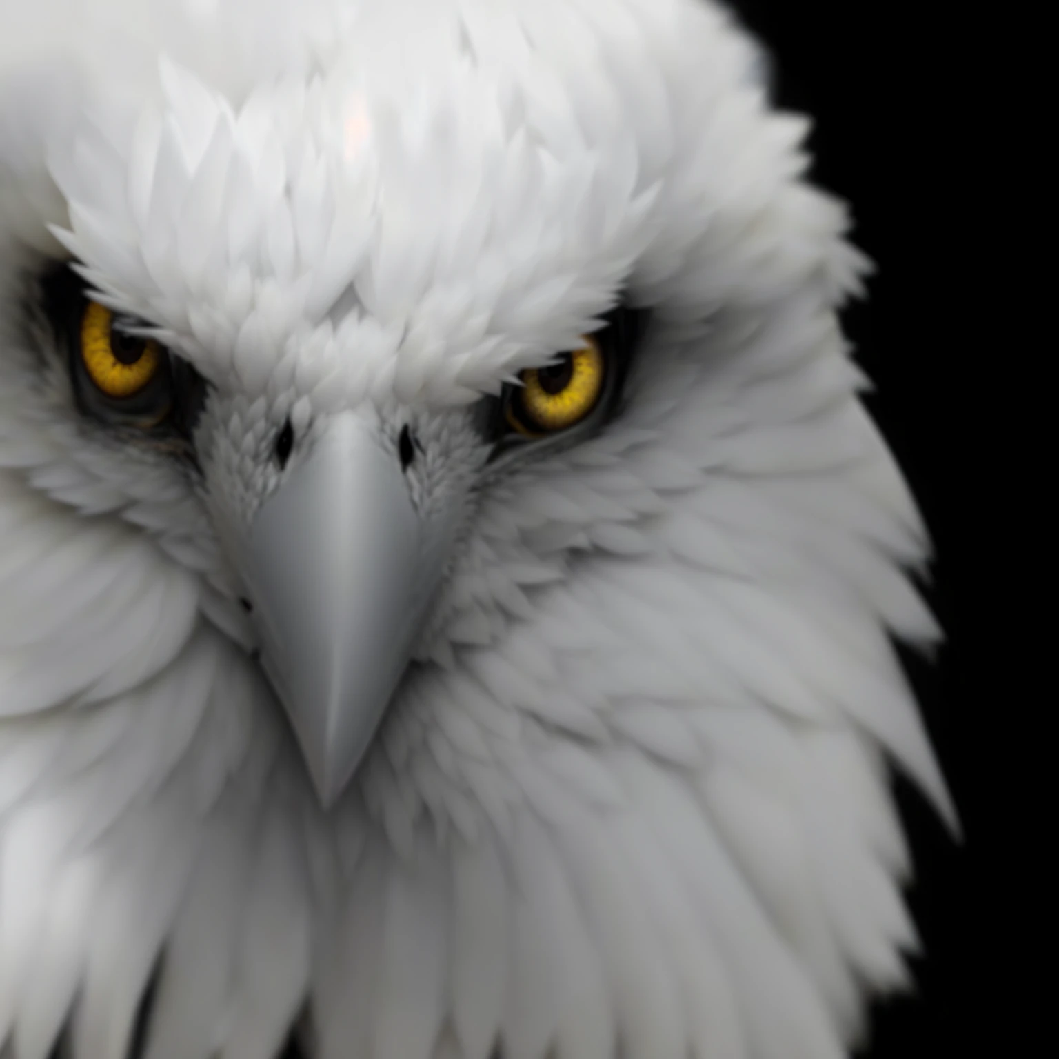 a close up of a bald águia with yellow eyes and a black background, olhar intimidador, águia head, carrancuda, olhar irritado, visivelmente irritado, intense stare, olhar irritadoing, expressão intensa, águia, águias, expressão séria, ameaçador!!!, olhos irritados, an águia, white águia icon, olhar malvado, rosto intenso, head of an águia, looking ameaçador