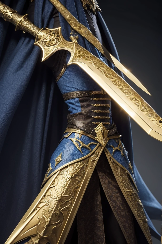 Just a weapon, Longsword, dragon scale details, blade with gold details 