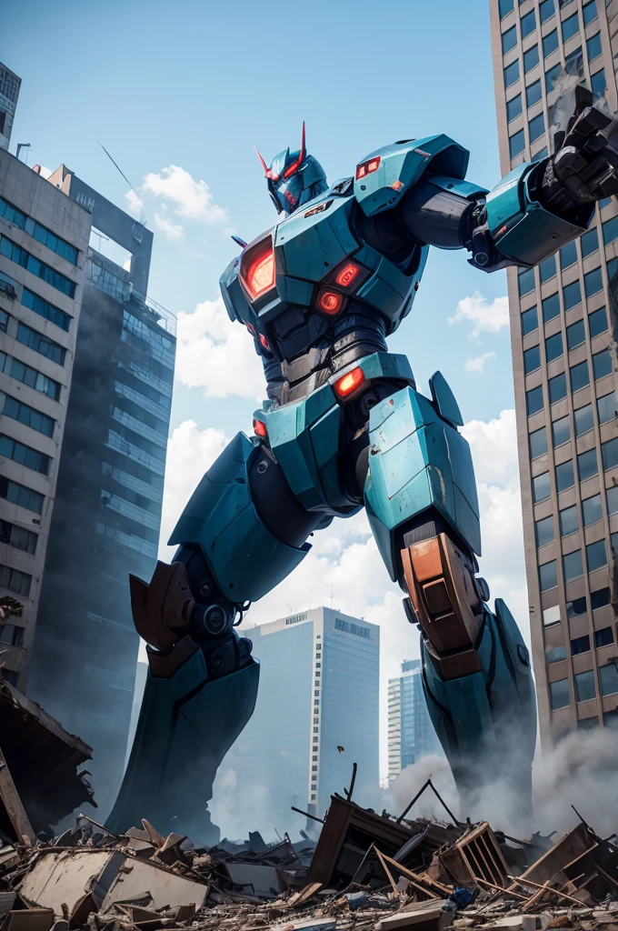 Giant robots destroying buildings