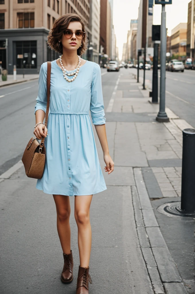 The pearl stands alone , hipster dress style with handsome face