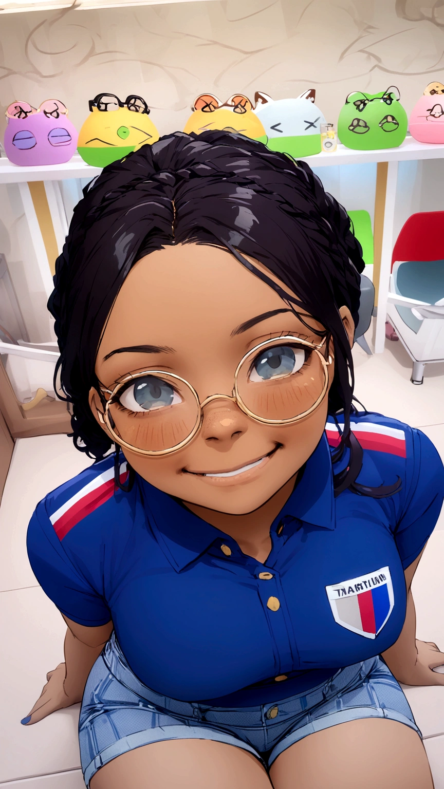 Character with prescription glasses