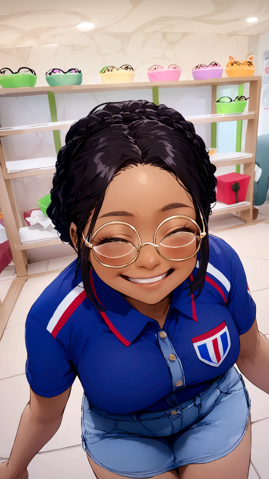 Character with prescription glasses