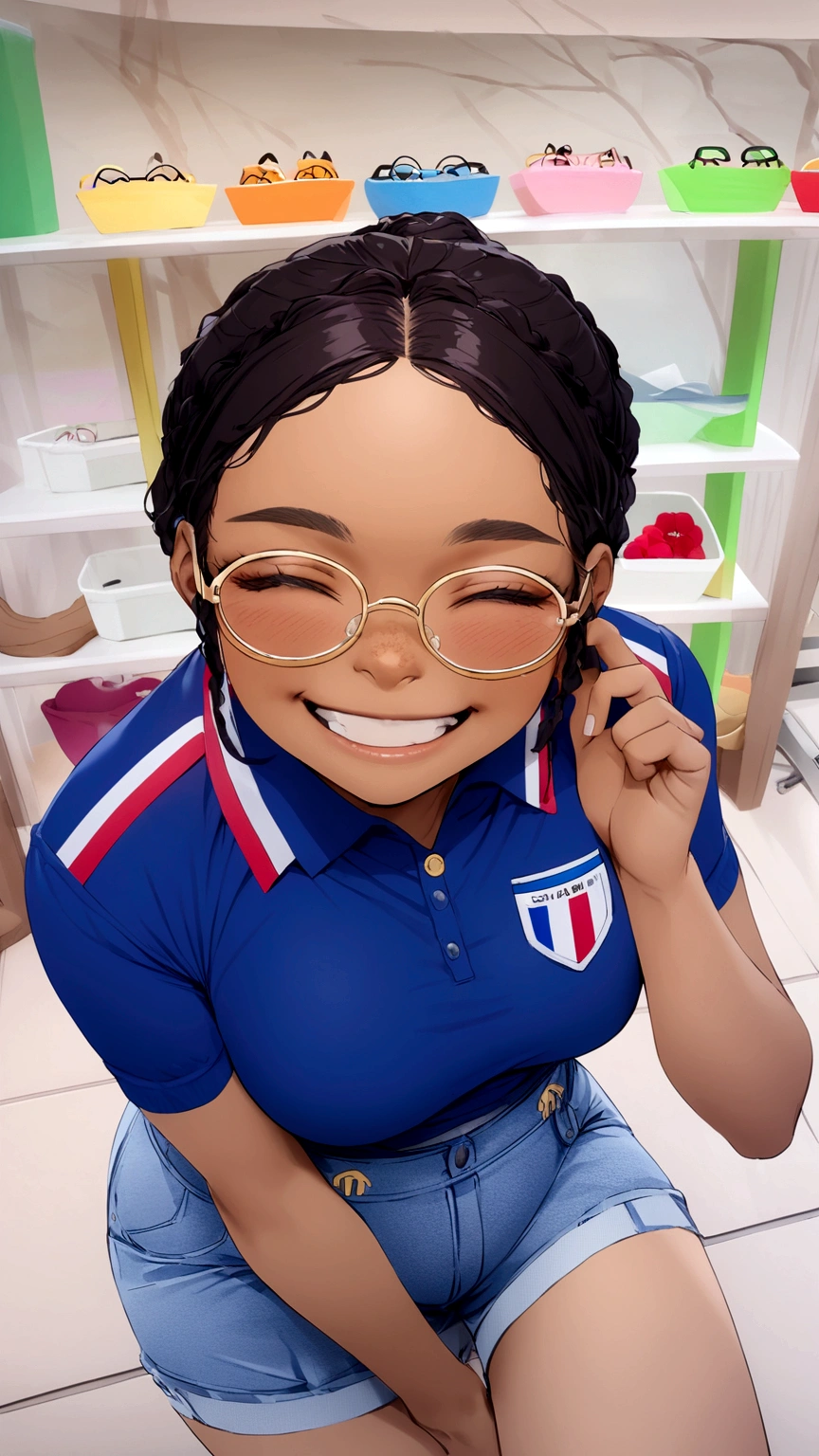 Character with prescription glasses