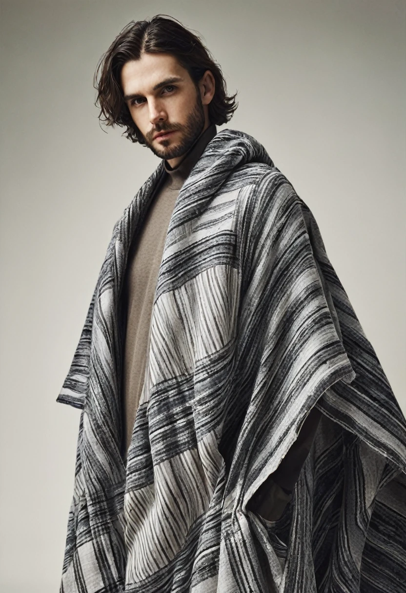 Man in a blanket dress
