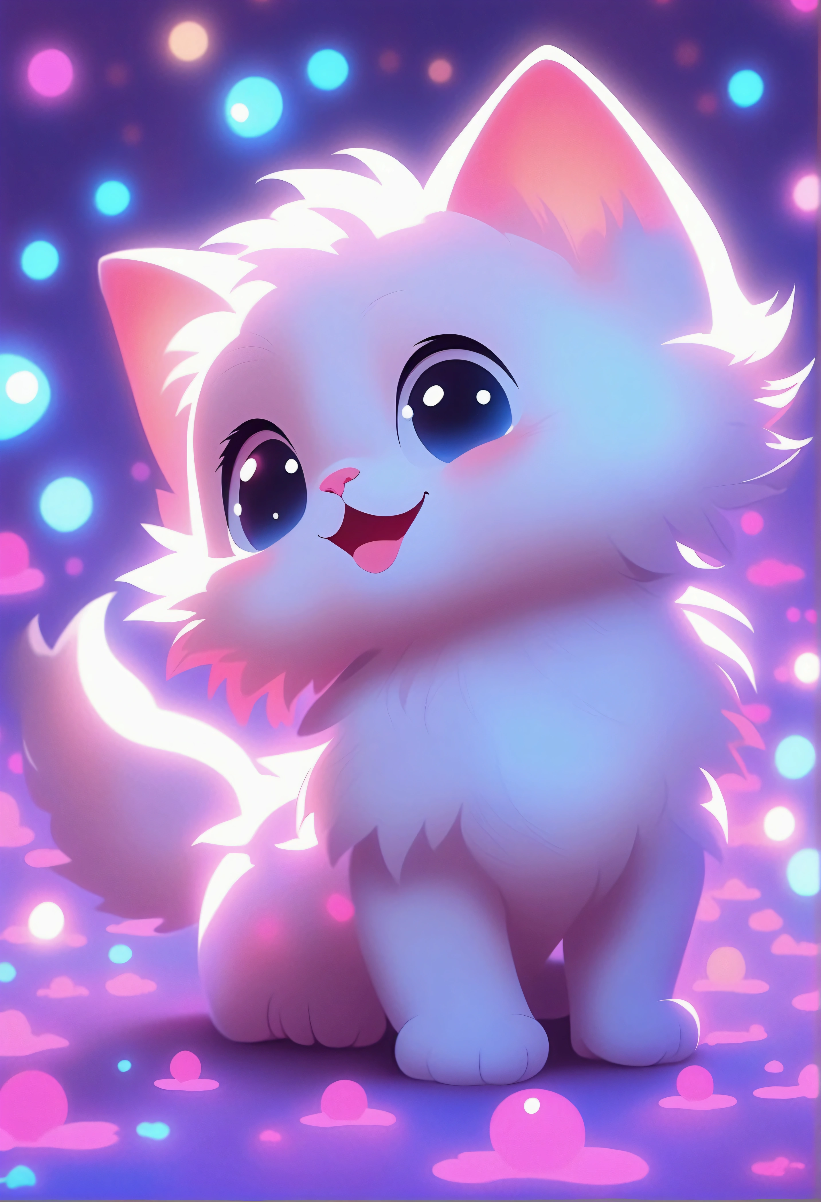 A cute and adorable kitten, extremely detailed, 4k, 8k, masterpiece, best quality, ultra-detailed, highly detailed, stunning lighting, volumetric lighting, dramatic chiaroscuro, soft warm tones, glowing fur, beautiful vibrant colors, intricate texture, hyper realistic, cinematic composition, shallow depth of field, award winning, stunning details, mesmerizing, breathtaking, fantastical, magical, ethereal