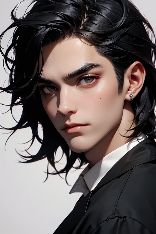 Vampire guy black hair scar on cheek