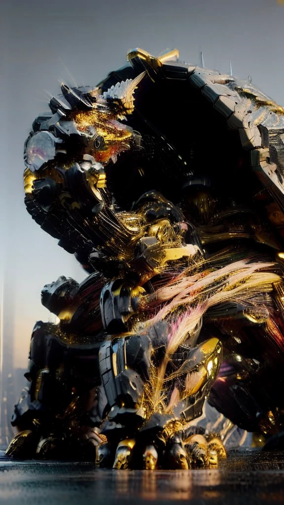 Black and white mecha.. with yellow... Bio-mecha