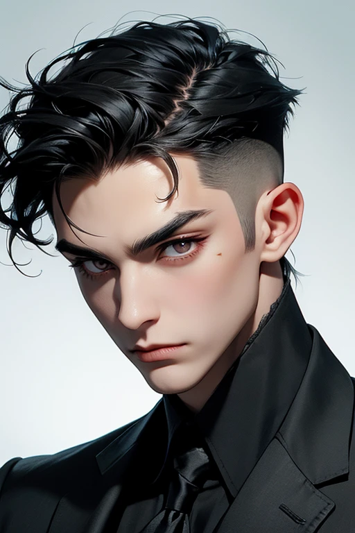 Vampire guy black hair scar on cheek
