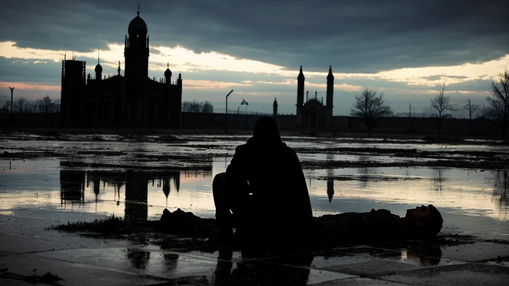 apocalypse, death, DEMONS, religion, suffering, Treason, karma, awareness, hatred, resentment, God, punishment, punishment divino, world, cities, desolation, hopelessness, good heavens, rain, Bodies, corpses, (( do not put human silhouettes))