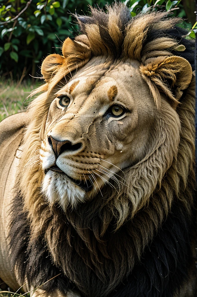 Lion and girl