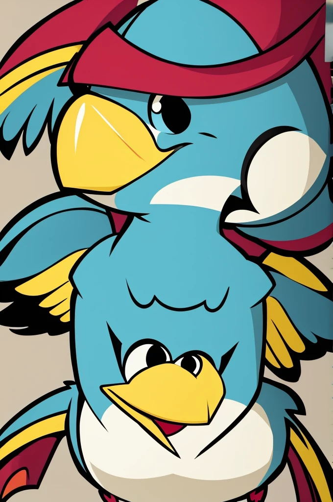 Ugly bird cartoon style