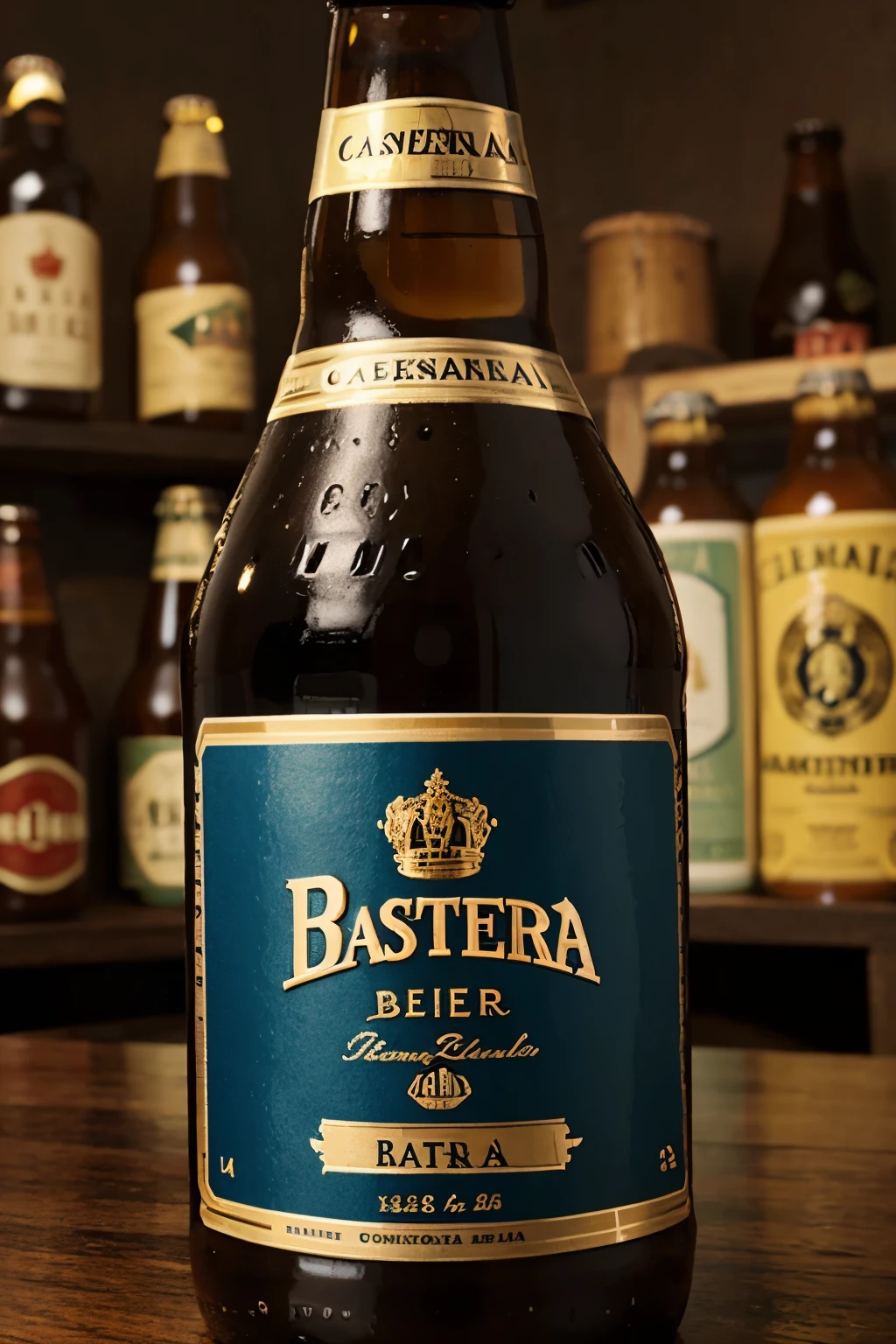 Close-up of the Caserna Beer label