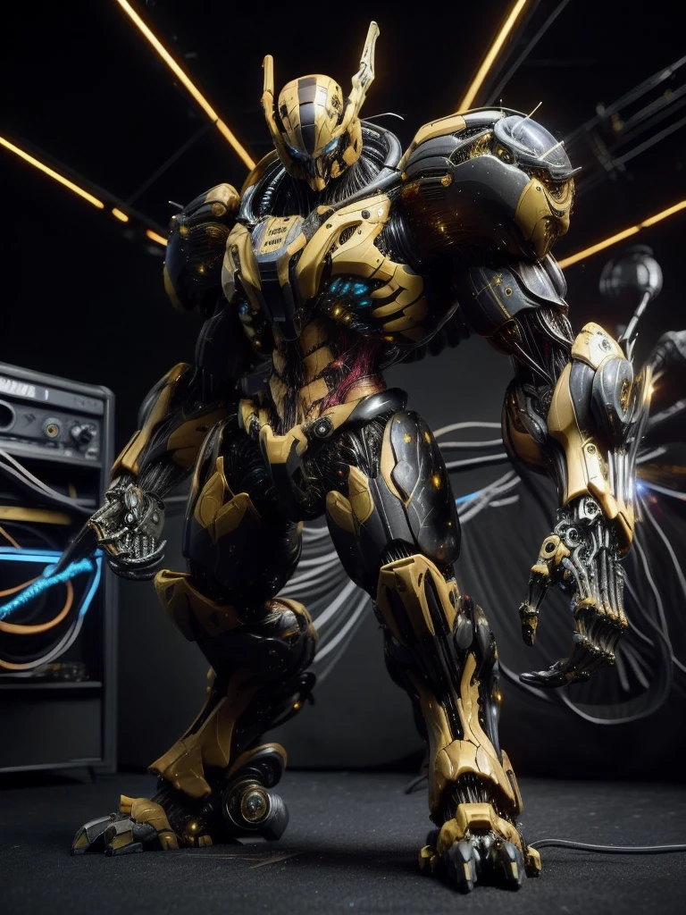 IA mech bayverse , based on soundwave high-end yellow and black colors