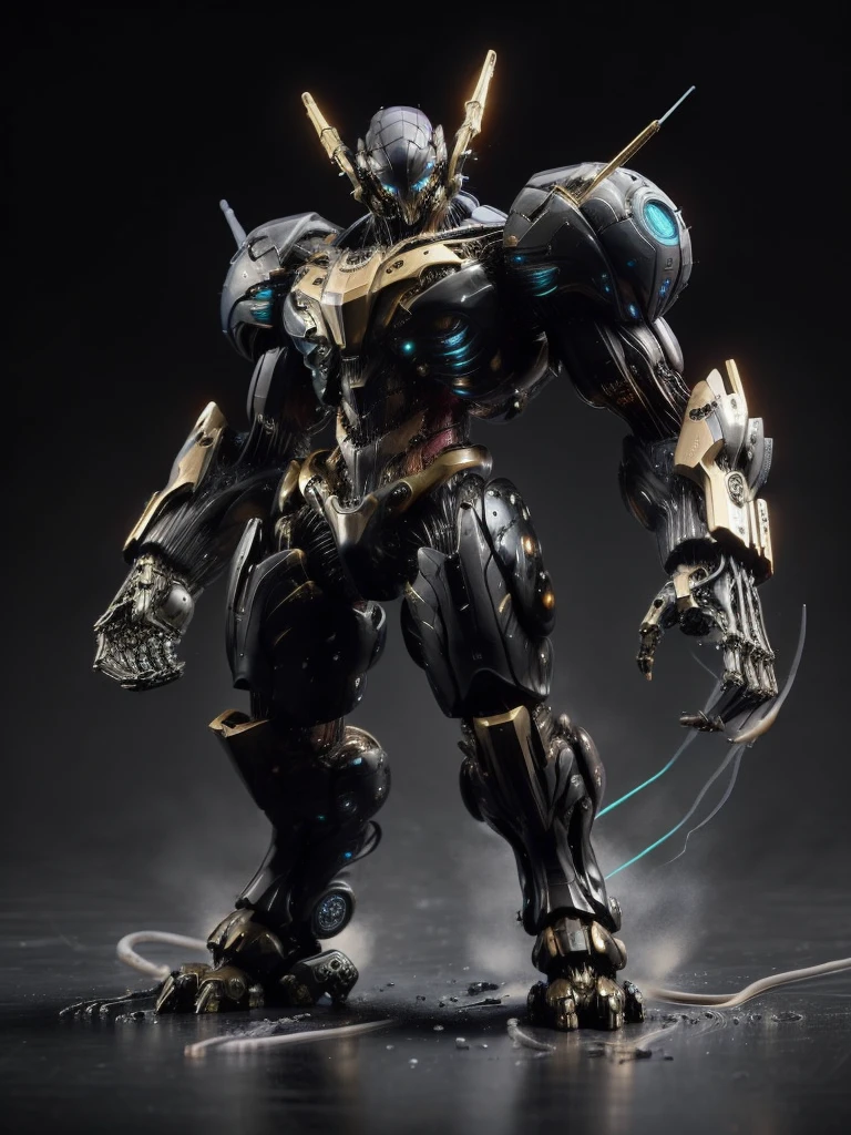 IA mech bayverse , based on soundwave high-end white and black colors
