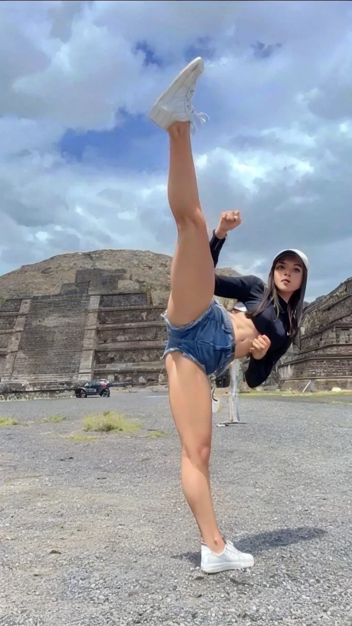 Naked girl with legs apart