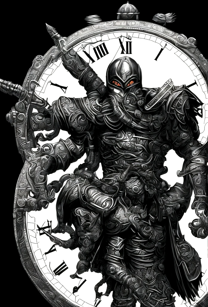 Brasão de time Warrior Black, transparent background and black details