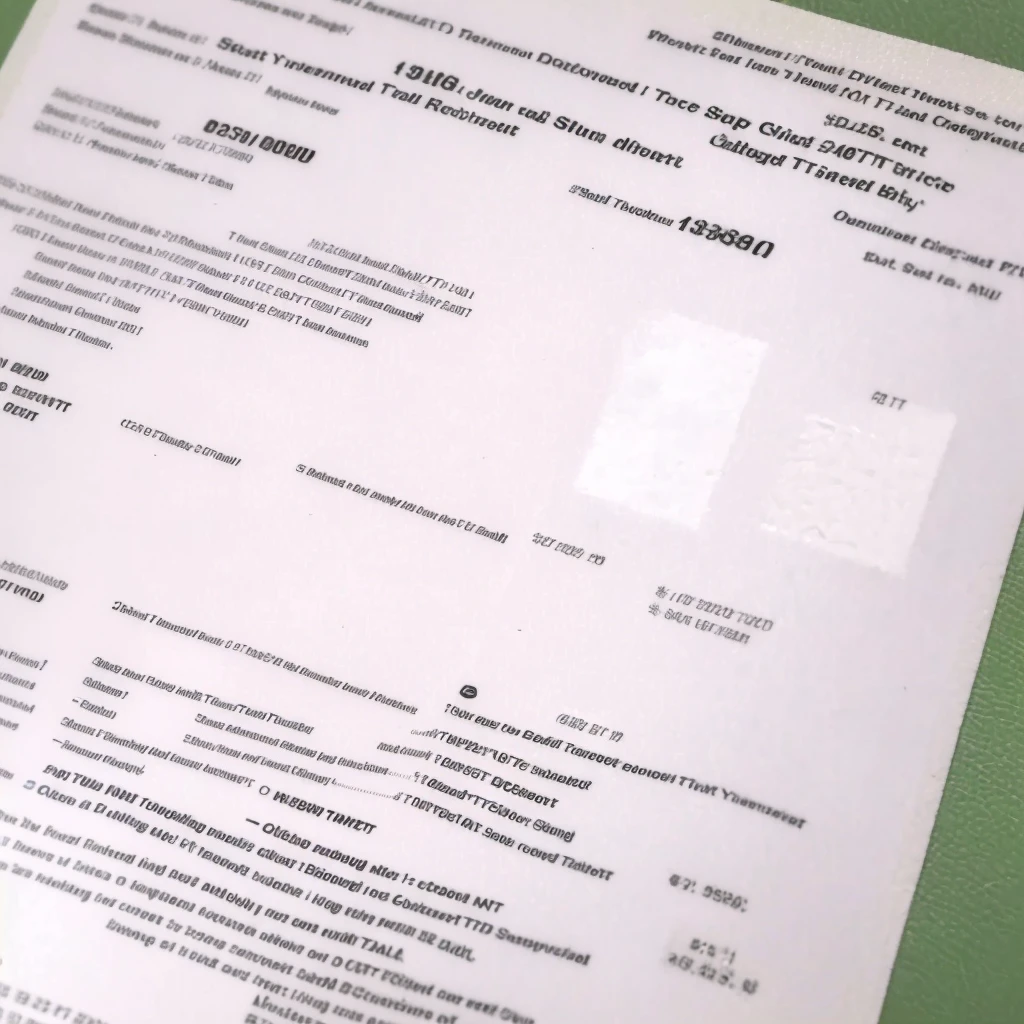 a closeup of a receipt with a price tag, Scanned document, Detailed analysis, by Bob Thompson, fake service ticket, listing image, blurry photo, discovered photo, !!!! very coherent!!!!, ots shooting, fresh out of the printer, fake bill, Detailed note, Big!!!!!!!!!!!!, Fancy!!!, fake bill close up, Full page scan