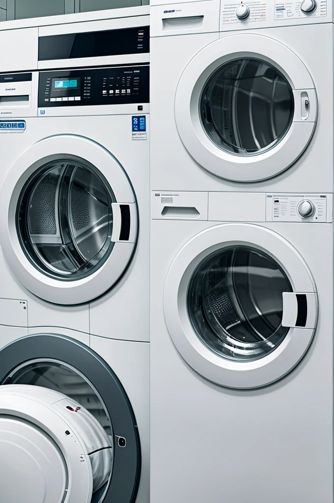 Washing machines in operation
