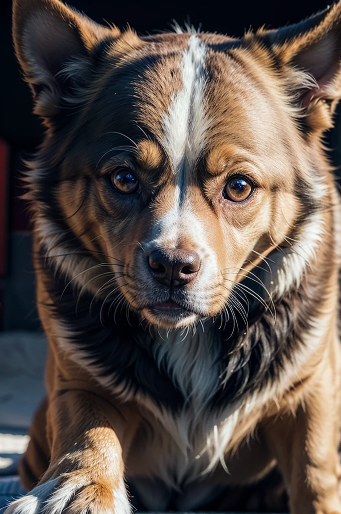 a dog with a warm smile, pet shop logo, friendly and professional, high quality, detailed, digital art, vibrant colors, soft lighting, paw prints, heart shape, playful typography, 3d rendered, photorealistic, best quality, 4k, 8k, highres, masterpiece:1.2, ultra-detailed, realistic:1.37, studio lighting, ultra-fine painting, sharp focus, physically-based rendering, extreme detail description, professional, vivid colors, bokeh