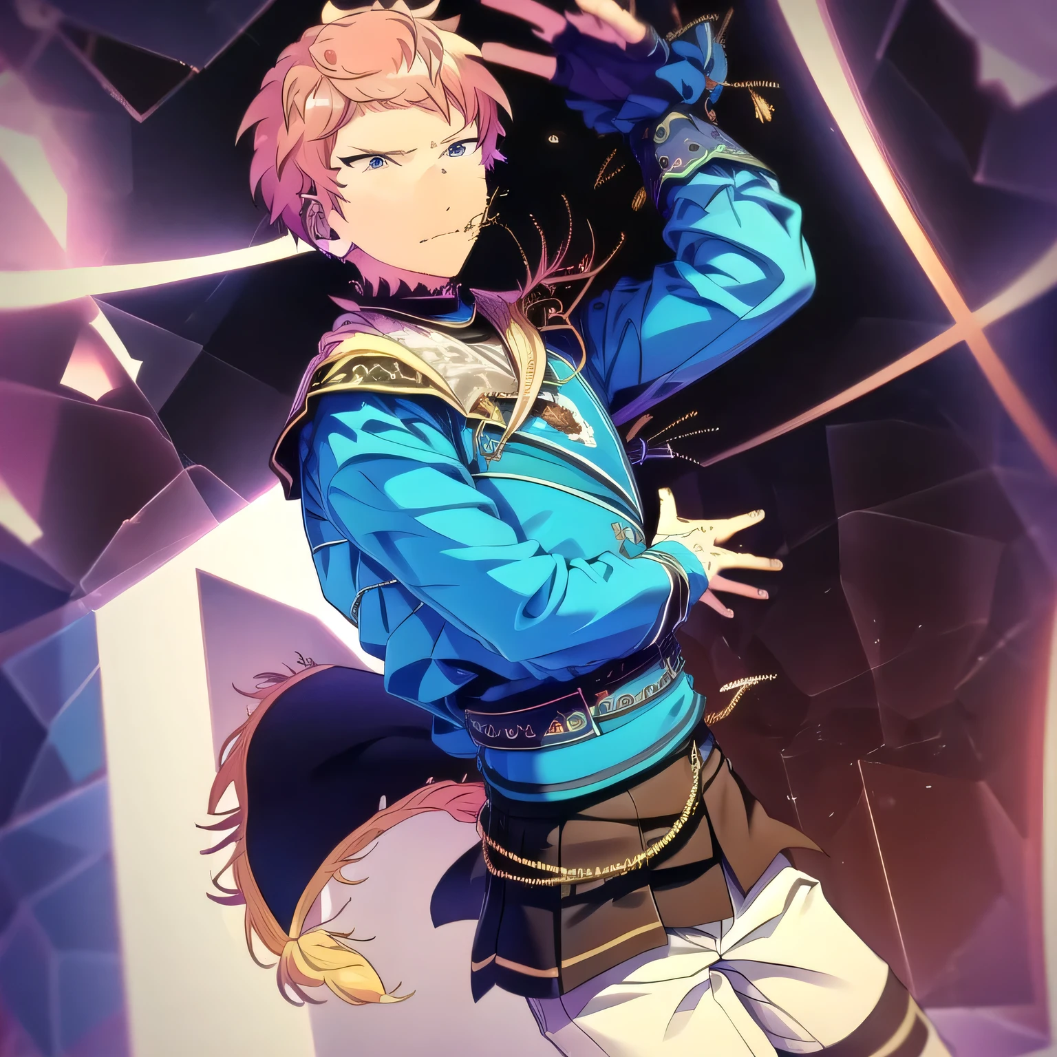 masterpiece, bthet quality, very athethetic, absurdes, very theailed, score_9, score_8_consolation, score_7_consolation, depth of field, ((1st son, alone, men only)), (itsuki_shu, SHU_the, 1BOY, solo, SHORT HAIR, PINK HAIR,BLUE EYthe,PURPLE EYthe,MALE FOCUS,shu_the, 1boy, solo, short hair, pink hair,blue eythe,purple eythe,male focus) looking at viewer, facing the viewer, clavicle,masterpiece, bthet quality, theailed, (((1 boy))),((lying, in white bed)),front view, on back, from above, full body,dakimakura