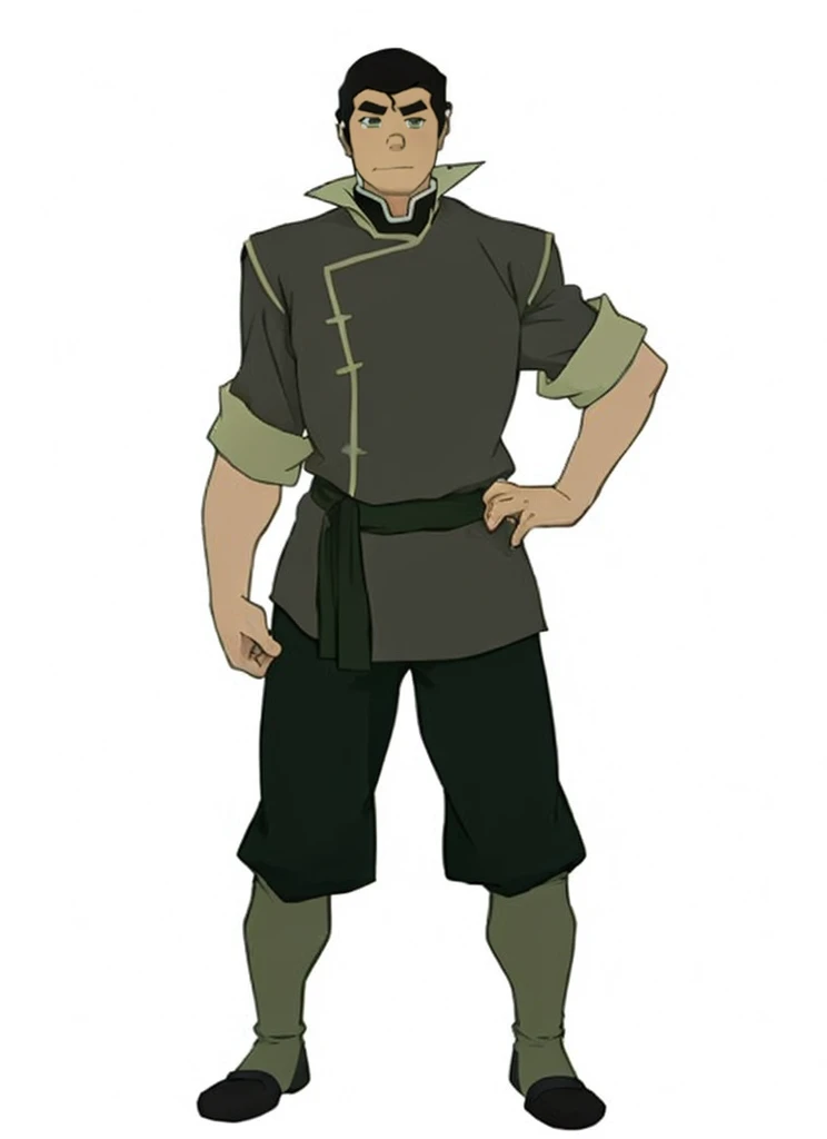African-American male Bolin , the legend of Korra character, purple water tribe outfit, dark purple pants, fur collar, clothing from the water tribe 