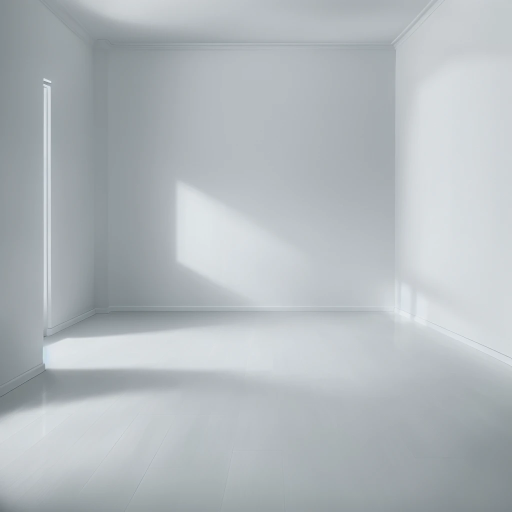 (Ultra realistic image, high resolution 16k, cinematic, high brightness, high saturation, high contrast, high sharpness:1.3) of a (room with white walls:1.4)