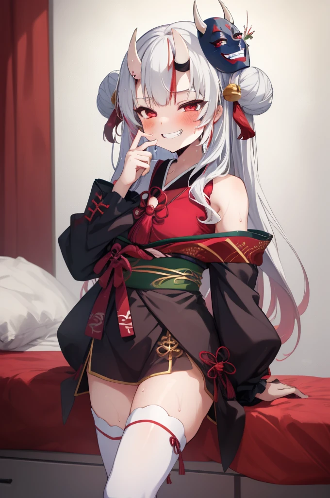 One girl,sen no rikyu \(destiny\), destiny/Grand Order,Iris,Multicolored Hair,Medium Hair ,kimono,kimono,,Have,Black Hat,sash,Tassel,A light smile,‎VIP lounge,at night,masterpiece,Highest quality, ,Young Girl,Intense penetration sex,Creampie Sex,Rape makes me feel good,At the peak,Heart Pupil,♡ranbu,Covered in semen,Massive ,Black panties