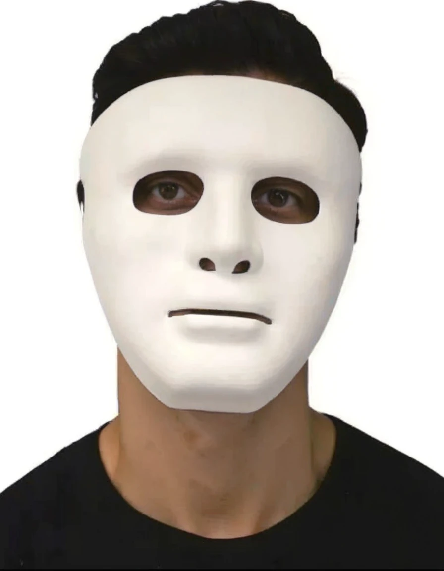 Man in white mask