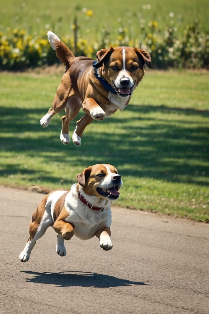 Video of a dog flying
